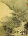 Mountain Stream,  Chinese paintings, Zhang Gu