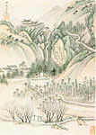 Scenery of Mountain Yu,  Chinese painting, Wang Jian