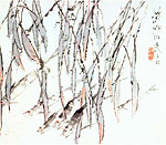 Willow Leaves,  Chinese painting, XU Gu