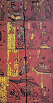Lacquer portrait painting of heroines and heros